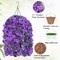 Artificial Hanging Flowers for Outdoors, Fake Hanging Plants with Baskets, Silk Faux Flowers UV Resistant for Planters Home Patio Porch Spring Outside Decorations
